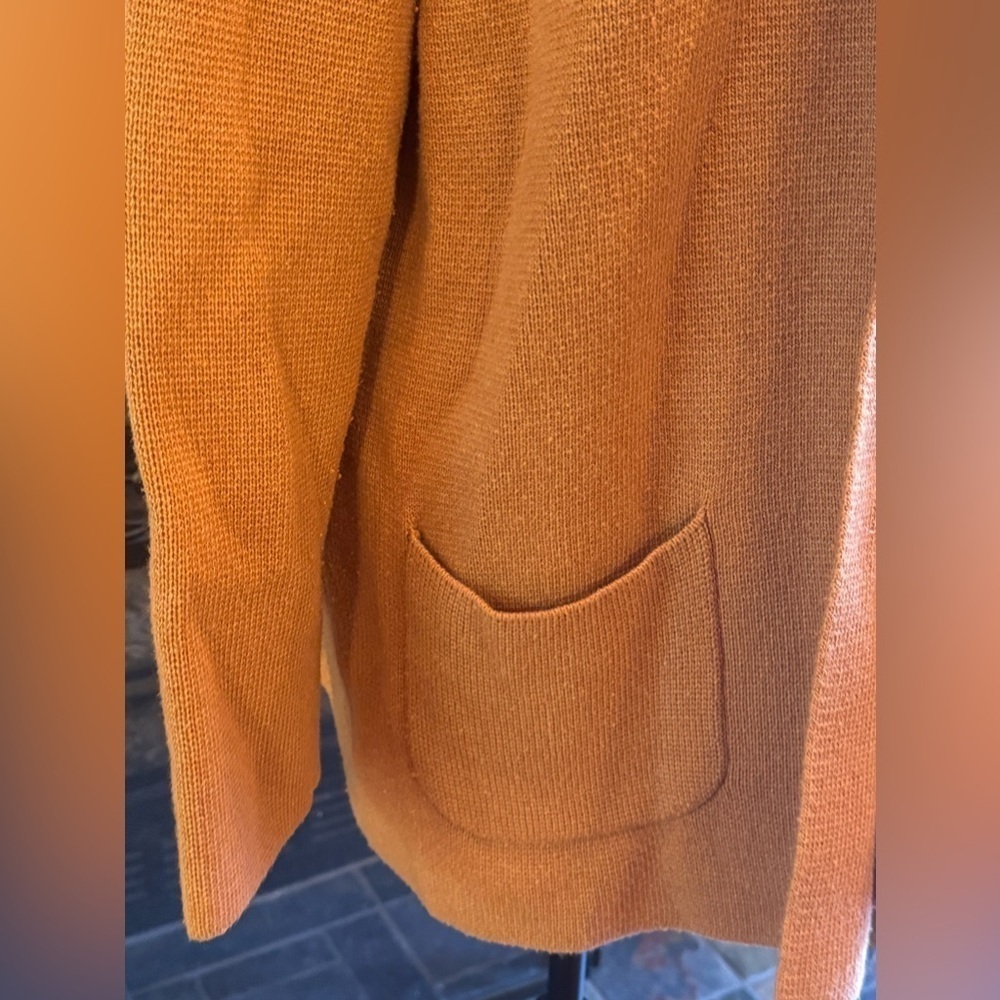 Talbot’s Wool Blend Open Front Cardigan Rust Brow… - image 2